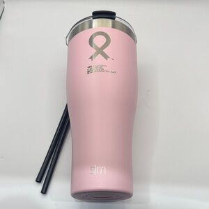 🎀💗 Pink Breast Cancer Awareness Tumbler w/ Lid & Straws 💗🎀